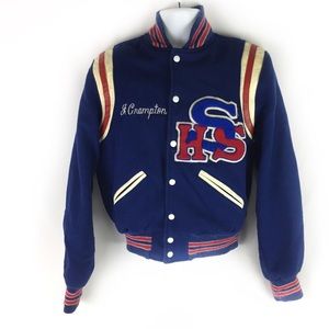 vintage varsity letterman collegiate jacket